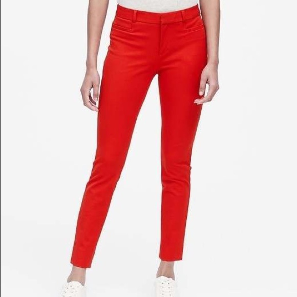 BANANA REPUBLIC Red Sloan Pant